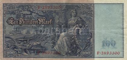 Német Birodalom/Császárság 1910. 100M piros pecsét és sorszám + 1910. 1000M zöld pecsét és 7 jegyű s...