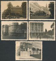 cca 1930 Budapest 6 db mozgalmas városkép fotó 9x6 cm