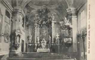 Győr Szent Orsolya női zárda, templom belső