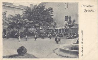 Győr Internátus, kertrészlet