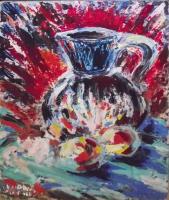 Vadon Józsefné Perényi Irén (1904-?): Csendélet, olaj-vászon, jelzett, 42x60cm