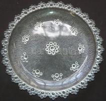 Üveg tál készlet: 2 db nagy tál 6 süteményes 6 kompótos tálka