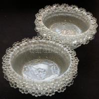 Üveg tál készlet: 2 db nagy tál 6 süteményes 6 kompótos tálka