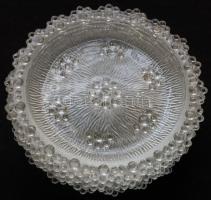 Üveg tál készlet: 2 db nagy tál 6 süteményes 6 kompótos tálka