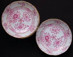 Kézzel festett sorszámozott Waldstein rose-mintás komplett 6 személyes jelzett Herendi porcelán kávé...