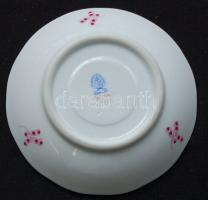 Kézzel festett sorszámozott Waldstein rose-mintás komplett 6 személyes jelzett Herendi porcelán kávé...