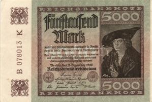 Német Birodalom/Császárság 1922.10.19. 500.000M + 1922.12.1. 5000M + 1923.2.1. 100.000M T:II,III German Empire 1922.19.10. 500.000 Mark + 1922.1.12. 5000 Mark + 1923.1.2 100.000 Mark C:XF,F