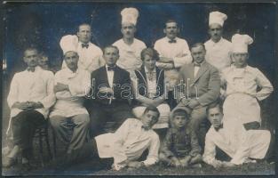 cca 1925 Korytnica fürdő Hotel személyzete fotó / staff of Hotel in Korytnica photo 15x8 cm