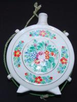 2db kézzel festett jelzett hollóházi porcelán kulacs dugó nélkül /
Handpainted chinaware flask witho...