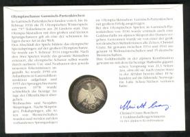 NSZK 1972G. 10M Ag "Müncheni olimpia" érmés borítékon alkalmi bélyegzős bélyeggel, hátolda...