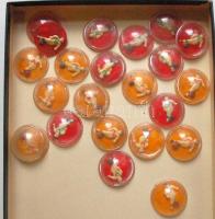 cca 1950 2 komplett focicsapat gombfoci / 2 complete button-football teams