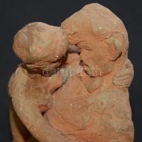 Hunyadi '57 jelzéssel: Táncoló pár. Kerámia figura / 
Dancing couple, ceramic figure, 23cm