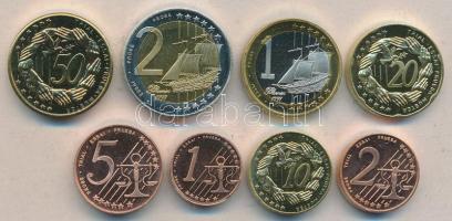 2004. 1c-5€ Magyar Köztársaság Euro sorának 9db klf próbaverete T:PP