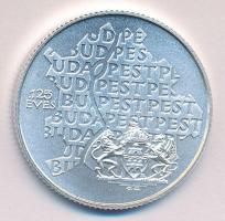 1998. 750Ft Ag "Budapest egyesítésének 125. évfordulója" T:BU Tanúsítvánnyal, díszdobozban