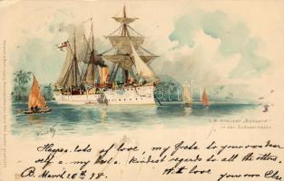 Bussard mit Privatmarke C Litho 1898