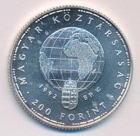 1992. 200Ft Ag "Veszélyeztetett állatvilág-gólya" T:BU