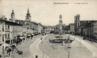 Besztercebánya Béla IV square with the shop of Jakab Lőwy, József Dragonszky