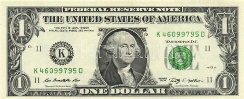 Amerikai Egyesült Államok 1995. 1$ "L" (2x) egymás utáni sorszámmal + 2006. 1$ "F" (2x) + 2009. 1$ "B" (2x) egymás utáni sorszámmal + 2009. 1$ "K" (2x) egymás utáni sorszámmal T:I USA 1995. 1 Dollars "L" (2x) sequential serial numbers + 2006. 1 Dollars "F" (2x) + 2009. 1 Dollars "B" (2x) sequential serial numbers + 2009. 1 Dollars "K" (2x) sequential serial numbers C:Unc