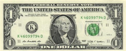 Amerikai Egyesült Államok 1995. 1$ "L" (2x) egymás utáni sorszámmal + 2006. 1$ "F&quo...