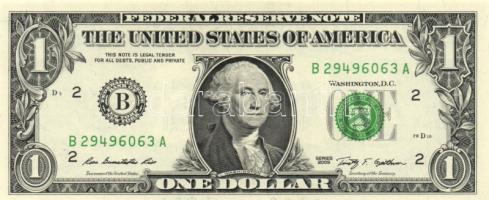 Amerikai Egyesült Államok 1995. 1$ "L" (2x) egymás utáni sorszámmal + 2006. 1$ "F&quo...