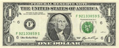 Amerikai Egyesült Államok 1995. 1$ "L" (2x) egymás utáni sorszámmal + 2006. 1$ "F&quo...