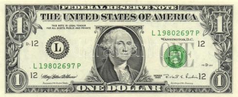 Amerikai Egyesült Államok 1995. 1$ "L" (2x) egymás utáni sorszámmal + 2006. 1$ "F&quo...