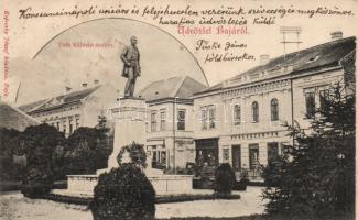 Baja Tóth Kálmán szobra, gyógyszertár (gluemark)