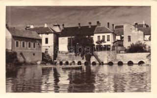 Tapolca Meleg-tó, hátoldalán térkép