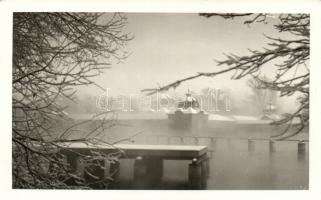 Hévíz télen, hátoldalán térkép