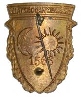 1919-1939. "Székely Hadosztály" sapkajelvénye (45mm x 35mm) számozott hátlappal T:2 zománc...