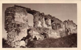 Rezi várrom, hátoldalán térkép