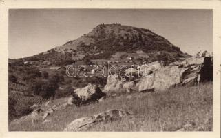 Csobánc várrom, hátoldalán térkép