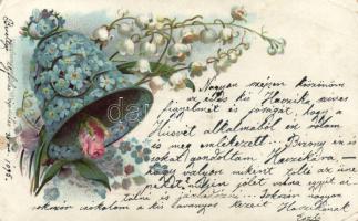 Bell and flowers, litho (EK)