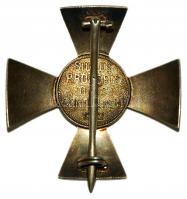 1924-1935. "Magyar Érdemkereszt III. Osztálya" aranyozott Br kitüntetés T:2- (a zománc sér...