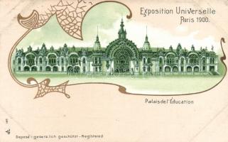 Paris Expo 1900 Palace of Education litho