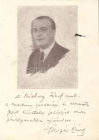 Dr. Báthory József, election campaign, recommendation by Huszár Károly