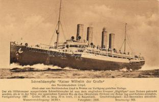 Német gyorsgőzös Kaiser Wilhelm der Größe