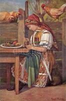 Czech folklore, easter, egg painting s: Konst. Busek (fa)