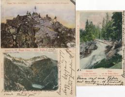 1900-1920 3db Tátra színes