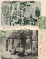 1903 2db új-zélandi lap Magyarországra:maori típusok, faszobrok