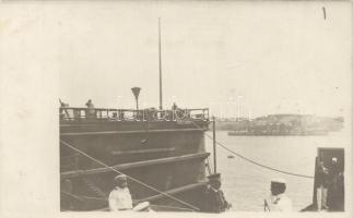 Charles IV visiting the SS Novara, photo