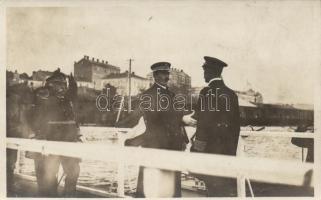 Charles IV visiting the SS Novara, photo