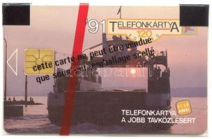 1991  Balatoni komp használatlan 120 egységes telefonkártya, első kiadás