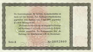 Német 3. Birodalom 1933. 5M "ENTWERTET" perforációval + 1934. 5M "WERTLOS" perfo...