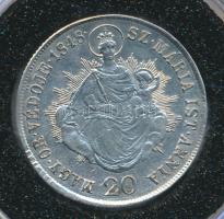 1848KB 20kr Ag "V. Ferdinánd" tanúsítvánnyal T:2-