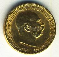 Ausztria 1915. 20K Au "Ferenc József" (6.79g) utánveret T:2
Austria 1915. 20 Kronen Au &qu...