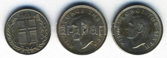 Új-Zéland 1952. 3p Ag (2x) + Izland 1953. 10A T:2,2-
New Zealand 1952. 3 pence Ag (2x) + Izland 1953...