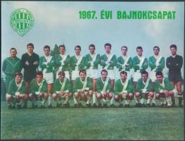 1967 FTC bajnokcsapat tablóképe 17,5x23cm
