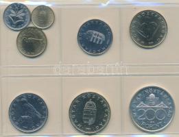 1992. 1Ft-200Ft 8db klf, forgalmi sor (közte 200ft Ag "MNB") LINDNER kiadásban T:BU