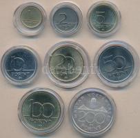 1994. 1Ft-200Ft 8db klf, forgalmi sor kapszulában (közte 200ft Ag "Deák") T:1